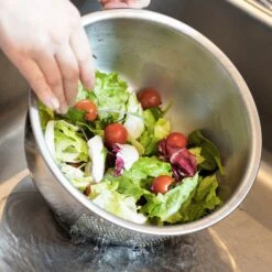 Fujii Stainless Steel 3-Way Rice Washing Bowl With Perforated Strainer 21.5cm -Kitchen Tools FujiiStainlessSteel3 WayRiceWashingBowlwithPerforatedStrainer21.5cm 3