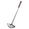 MARUTAMA Stainless Steel Double-Sided-Scooping Long Ladle With Wooden Handle -Kitchen Tools MARUTAMAStainlessSteelDouble Sided ScoopingLongLadlewithWoodenHandle881444