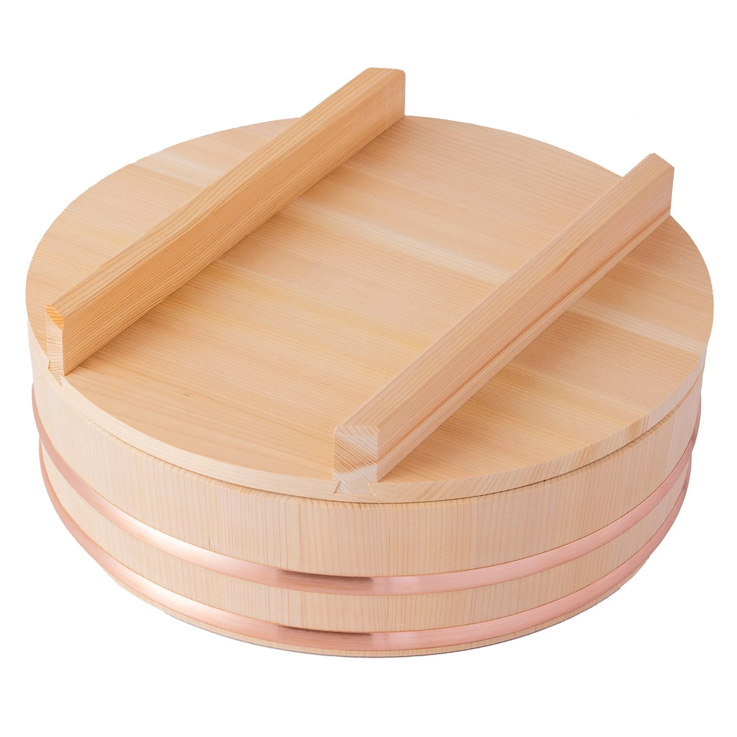 Miyabi Urushi Hangiri Sawara Wooden Rice Mixing Bowl With Lid 3 Miyabi Urushi Hangiri Sawara Wooden Rice Mixing Bowl With Lid