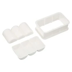 Nishiki Kasei Polypropylene Bale Shaped Onigiri Rice Ball Mold 3-Piece -Kitchen Tools NishikiKaseiPolypropyleneOnigiriMold3 Piece 2