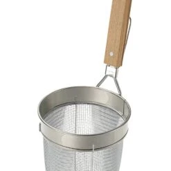 Three Snow Stainless Steel Ramen Tebo Noodle Strainer Extra Rim With Wooden Handle -Kitchen Tools Shin EtsuRamenTeboNoodleStrainerExtraRim 2