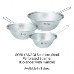 Sori Yanagi Stainless Steel Perforated Strainer With Handle -Kitchen Tools SoriYanagiStainlessSteelPerforatedStrainerwithHandle 3