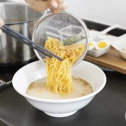 Three Snow Stainless Steel Ramen Tebo Noodle Strainer For Household Use -Kitchen Tools ThreeSnowStainlessSteelRamenTeboNoodleStrainerforHouseholdUse 8